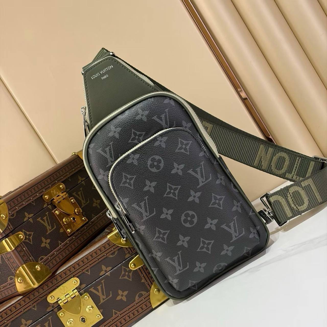 Louis Vuitton Avenue Sling Bag Monogram Kaki