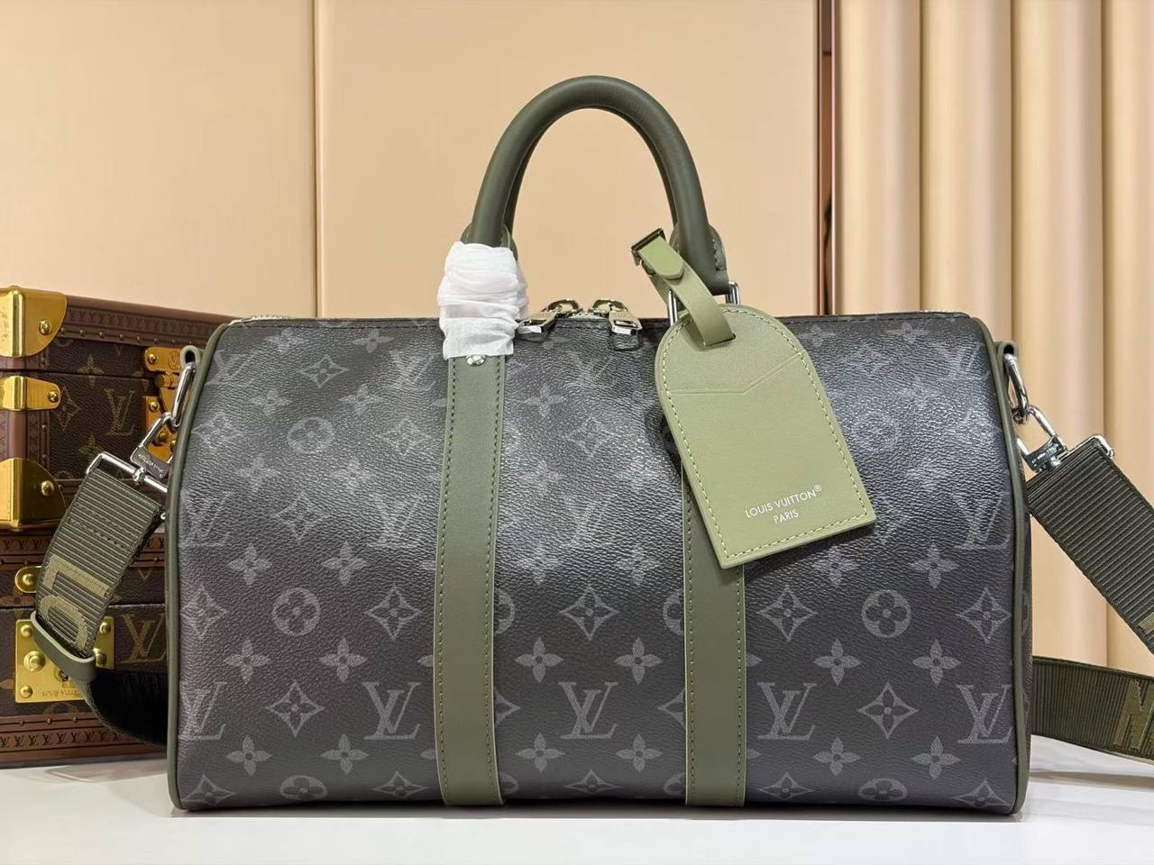 Louis Vuitton Keepall Bandoulière 45 Monogram Kaki